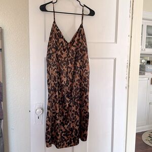 Stars Above (Target) - Animal Print Midi- Slip Dress or Nightgown - size XL